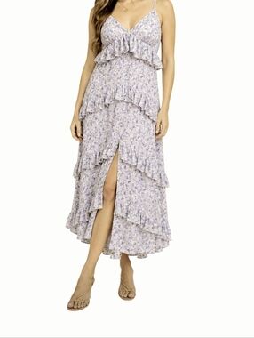 Altar'd State Coastal Cowgirl Midi Dress Sundress Lilac Feminine Cottage M
